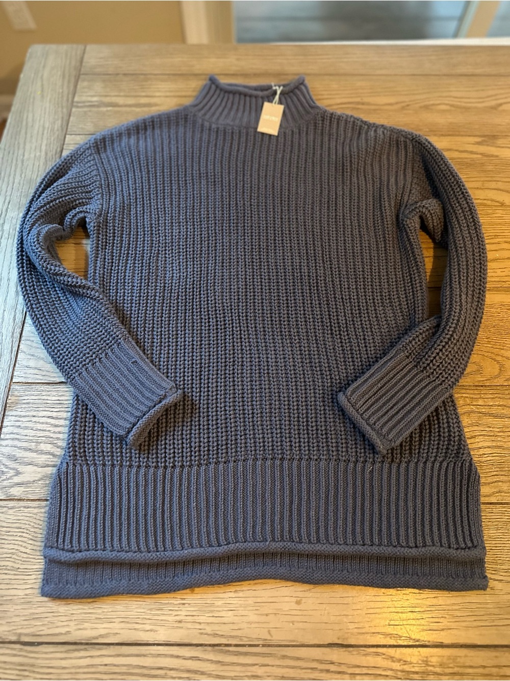 Haven Well Within Ribbed Knit Sweater Slate Blue & New